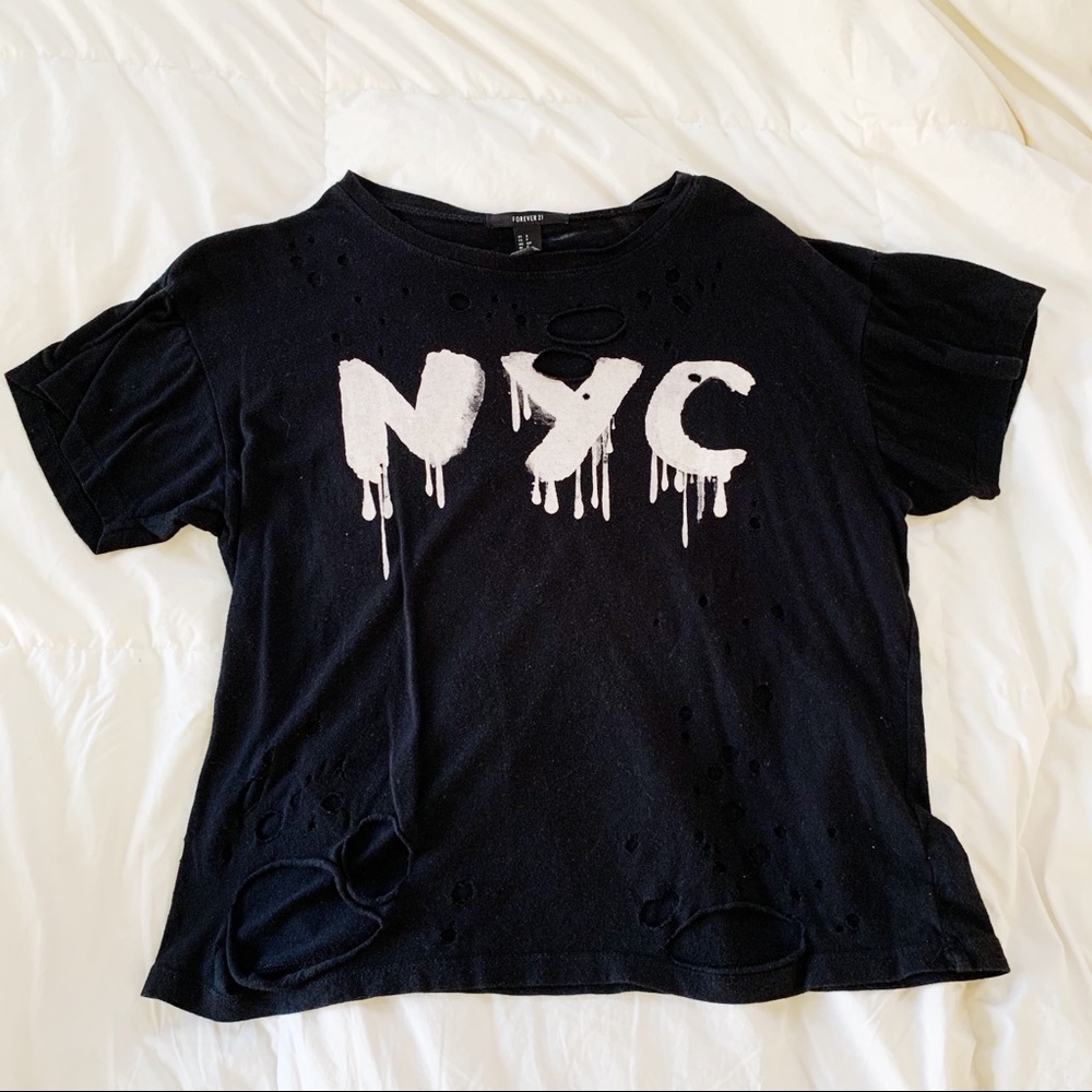 Nyc distressed tee!